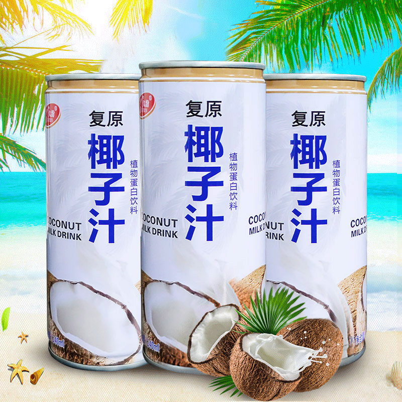 【椰汁禮盒裝】12罐整箱批發(fā)生榨海南椰子汁椰奶果汁果味飲料特價